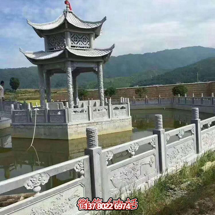 古典仿古水池涼亭，享受休閑園林生活