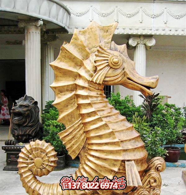 海馬玻璃鋼雕塑，創意林里擺放裝飾