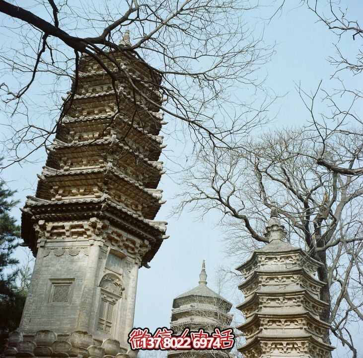 仿古石雕舍利塔，傳承古老文化