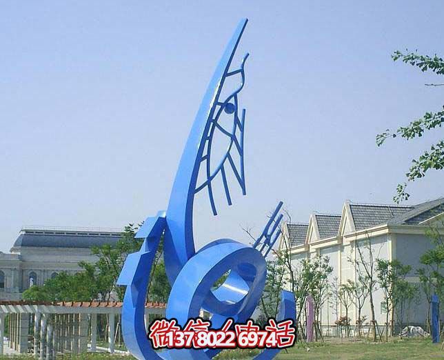 藍色不銹鋼魚雕塑,簡約裝飾街道 藍色不銹鋼魚雕塑,簡約裝飾街道