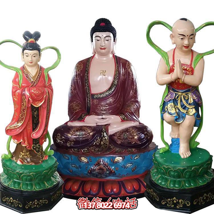 融合玻璃鋼、玻璃、彩繪技術的戶外景觀如來雕塑