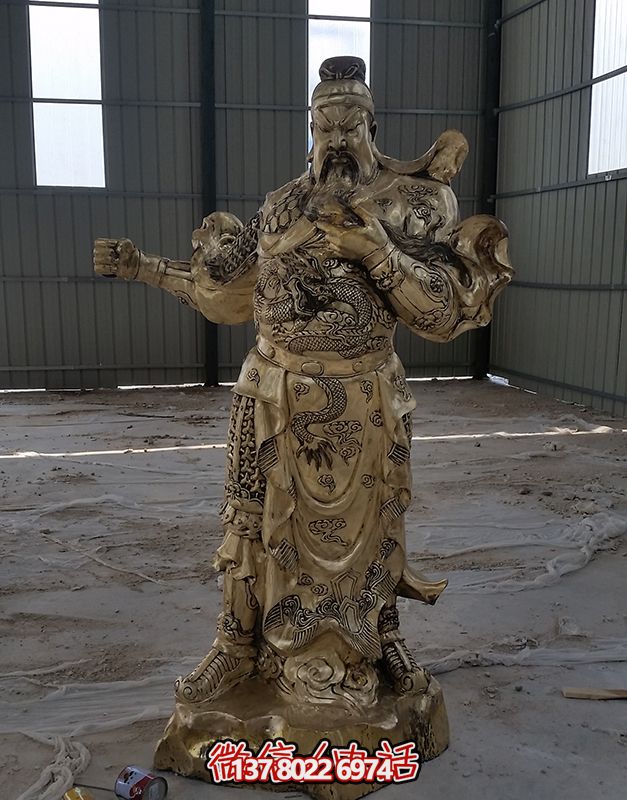 開業(yè)大吉，關公佛像黃銅雕塑，招財進寶