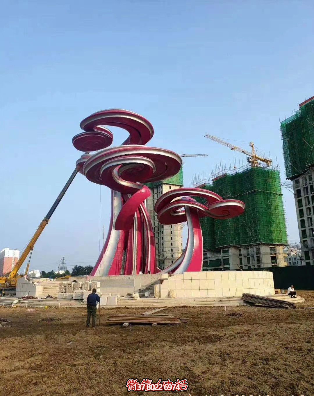 玻璃鋼祥云彩繪雕塑，個(gè)性創(chuàng)意景區(qū)裝飾