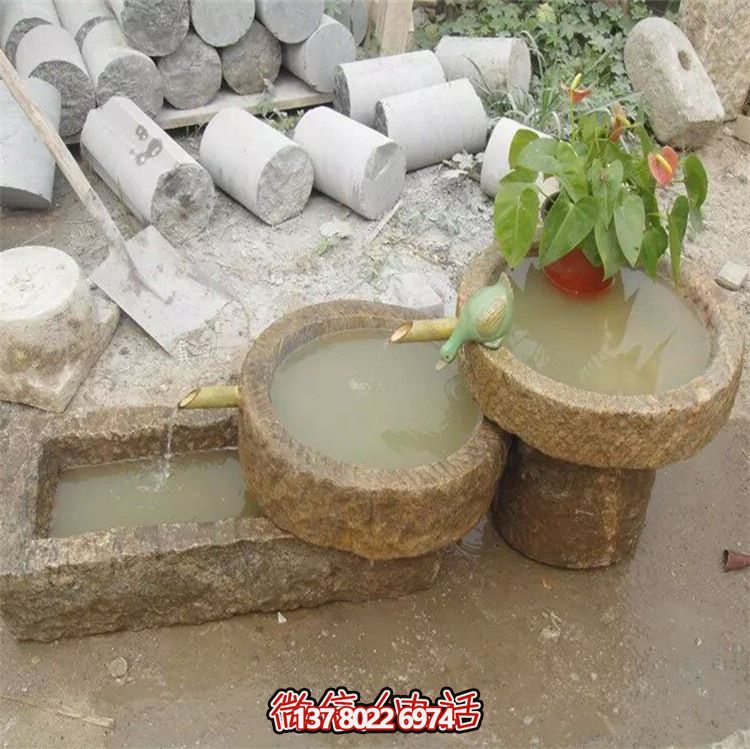 古樸鄉(xiāng)村風(fēng)格家居裝飾石槽魚缸