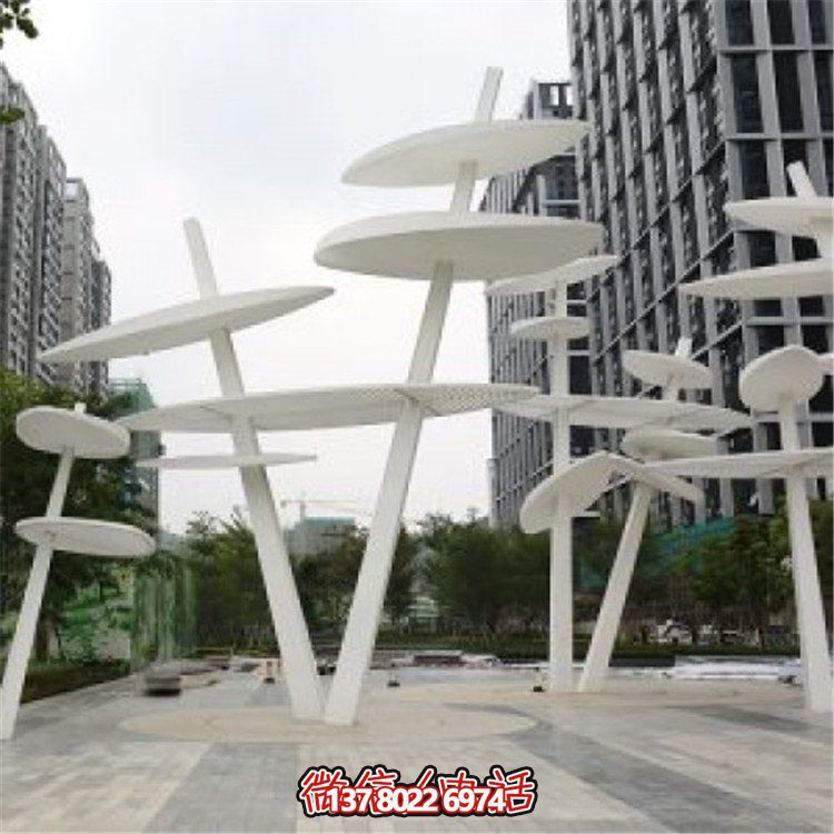 精美不銹鋼雕塑，點綴大型房地產廣場城市園林景觀