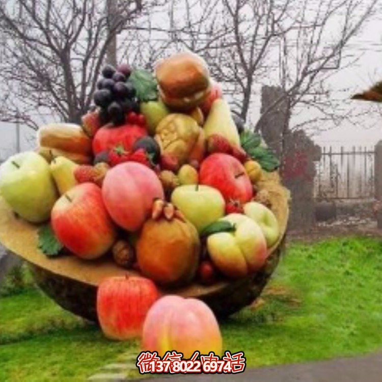 仿真水果玻璃鋼擺件，裝點(diǎn)戶(hù)外園林