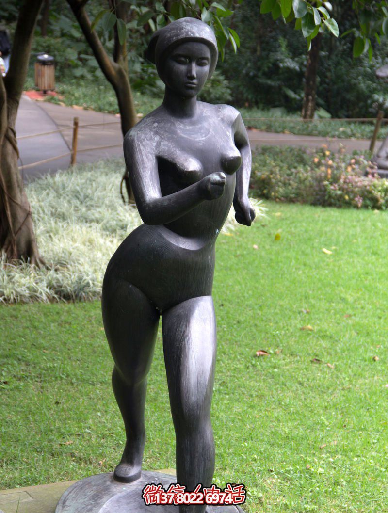 玻璃鋼仿銅雕塑，裝飾公園精彩競走運動