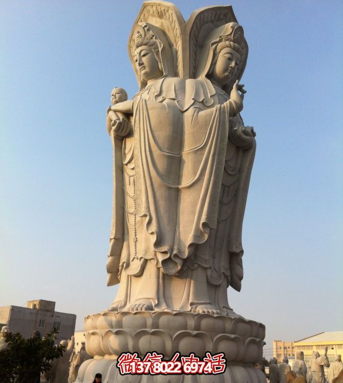 大型觀音大理石雕塑，精美的園林景觀裝飾