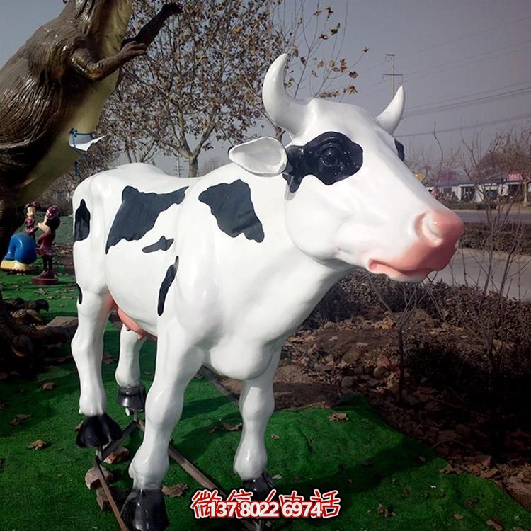 玻璃鋼制仿真奶牛擺件，裝點你的戶外農場