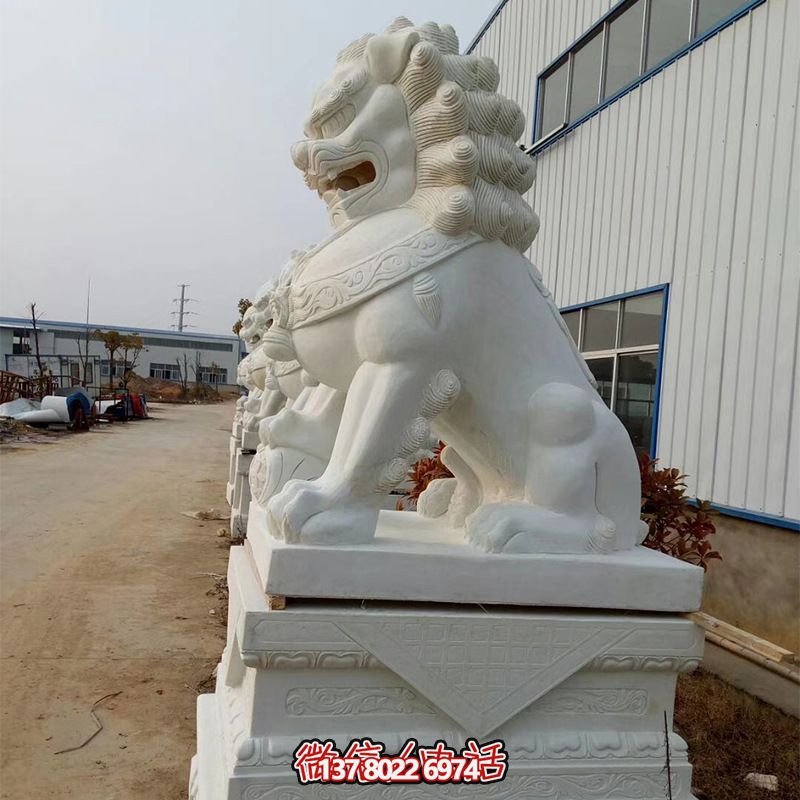 高品質(zhì)石雕麒麟雕塑，點(diǎn)綴企業(yè)公司大門口，增添鎮(zhèn)宅財(cái)運(yùn)