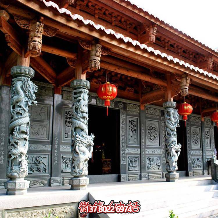 浮雕戶(hù)外園林景觀大理石石雕龍柱雕塑