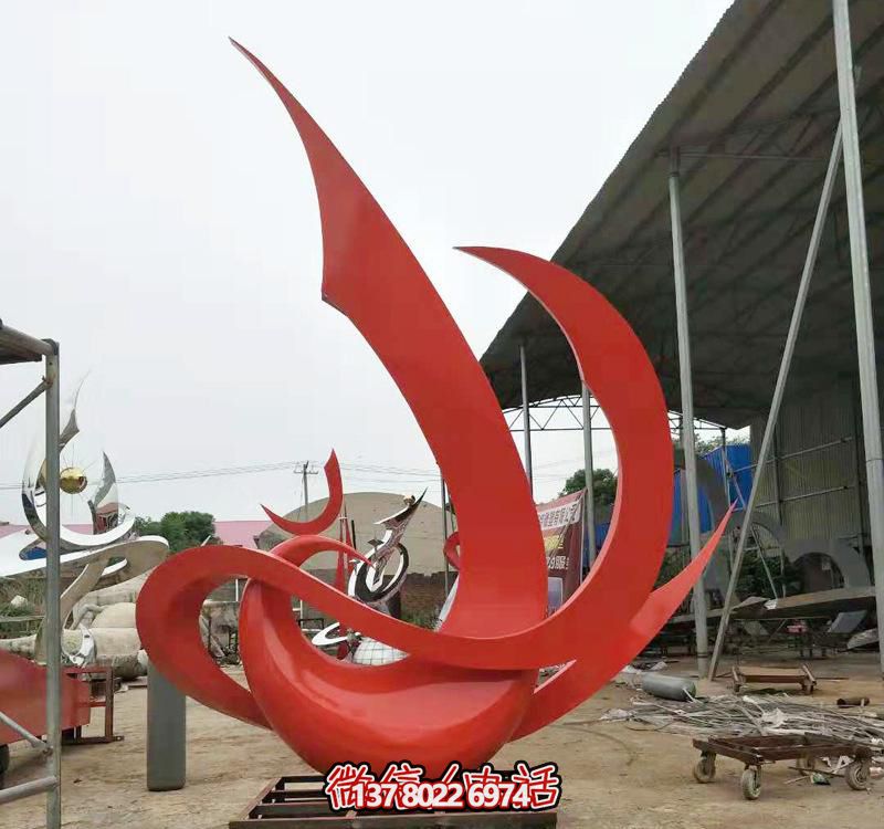 公園抽象玻璃鋼鳳凰雕塑 公園抽象玻璃鋼鳳凰雕塑