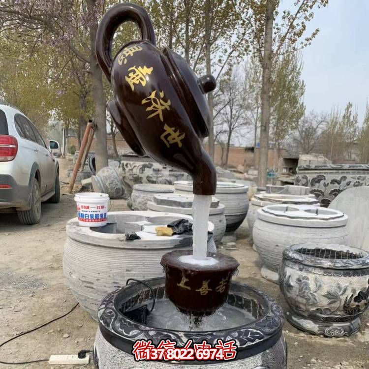 青石仿古養(yǎng)魚(yú)池荷花戶(hù)外庭院室內(nèi)擺件