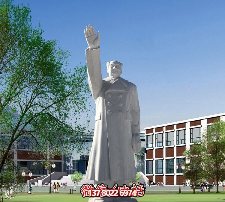 校園揮手的毛主席石雕毛澤東雕塑 校園揮手的毛主席石雕毛澤東雕塑