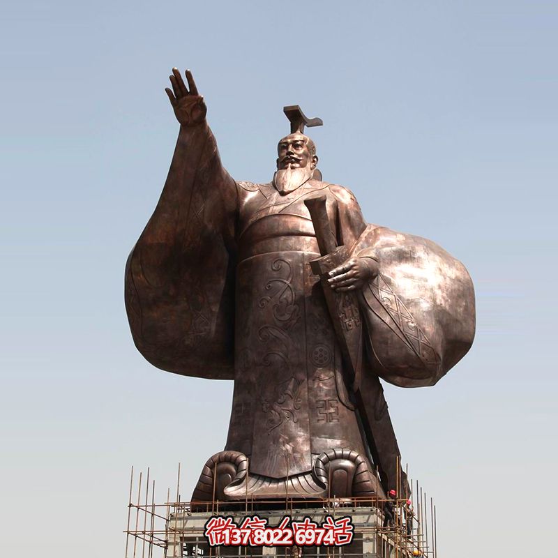 大型景區(qū)歷史名人秦始皇銅雕景觀塑像