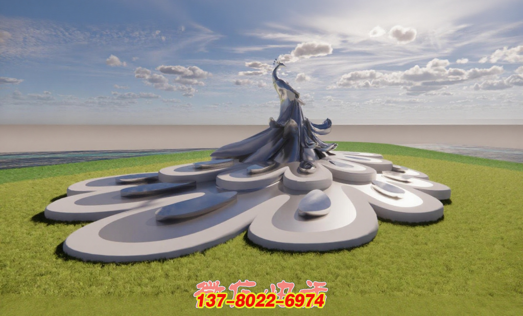 銀羽蹁躚 —— 不銹鋼大型景觀雕塑的自然詩意呈現