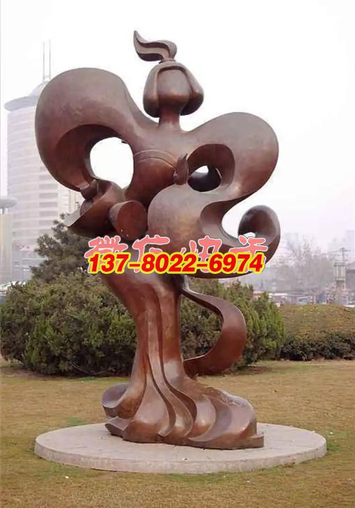 婉韻凝風 銅塑舞傾城--人物抽象雕塑